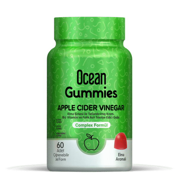 Ocean Gummies Apple Cider  خل التفاح – مكمل غذائي قابل للمضغ بنكهة التفاح