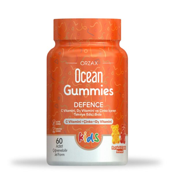 علكات تعزيز المناعة للأطفال – فيتامين C + D3 + زنك Gummies Defence Kids